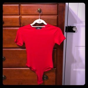 Lulus red Tshirt body suit